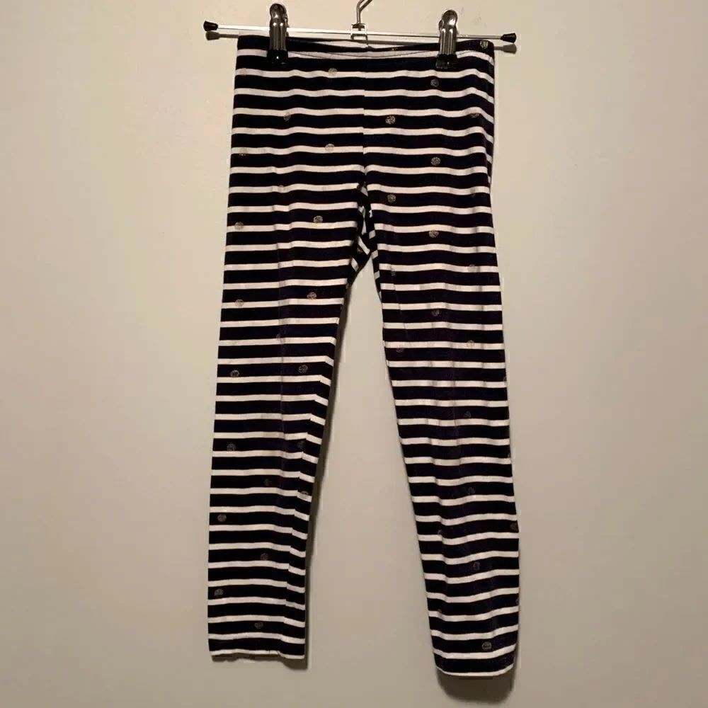 Girl's stripped and polka dot leggings